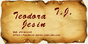 Teodora Ješin vizit kartica